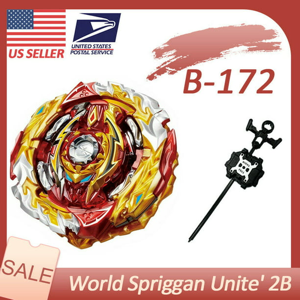 Beyblade Burst Superking B-172 World Spriggan Unite 2B w/ Spark Grip Launcher